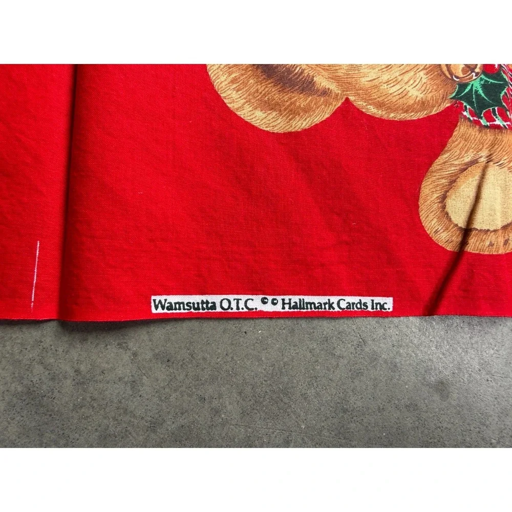 Vintage‎ Wamsutta Hallmark Christmas Teddy Bear Fabric Panel 42